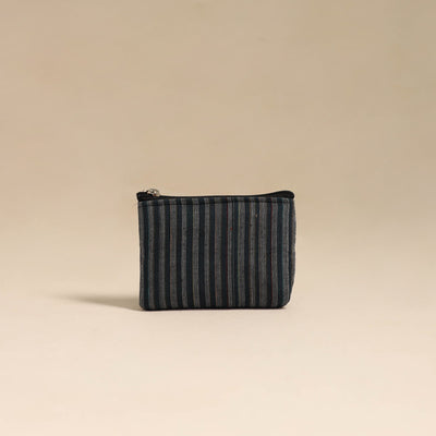  Blue Handmade Quilted Cotton Coin Pouch 