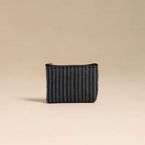  Blue Handmade Quilted Cotton Coin Pouch 