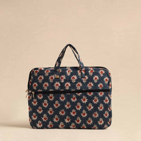  Blue Handmade Quilted Cotton Laptop Bag