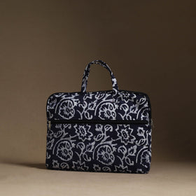  Blue Handmade Quilted Cotton Laptop Bag (13 x 16 in)