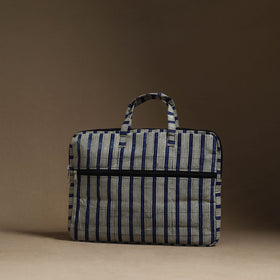  Blue Handmade Quilted Cotton Laptop Bag (13 x 16 in)