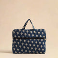  Blue Handmade Quilted Cotton Laptop Bag