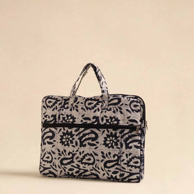  Blue Handmade Quilted Cotton Laptop Bag