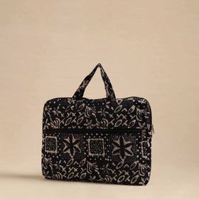  Blue Handmade Quilted Cotton Laptop Bag