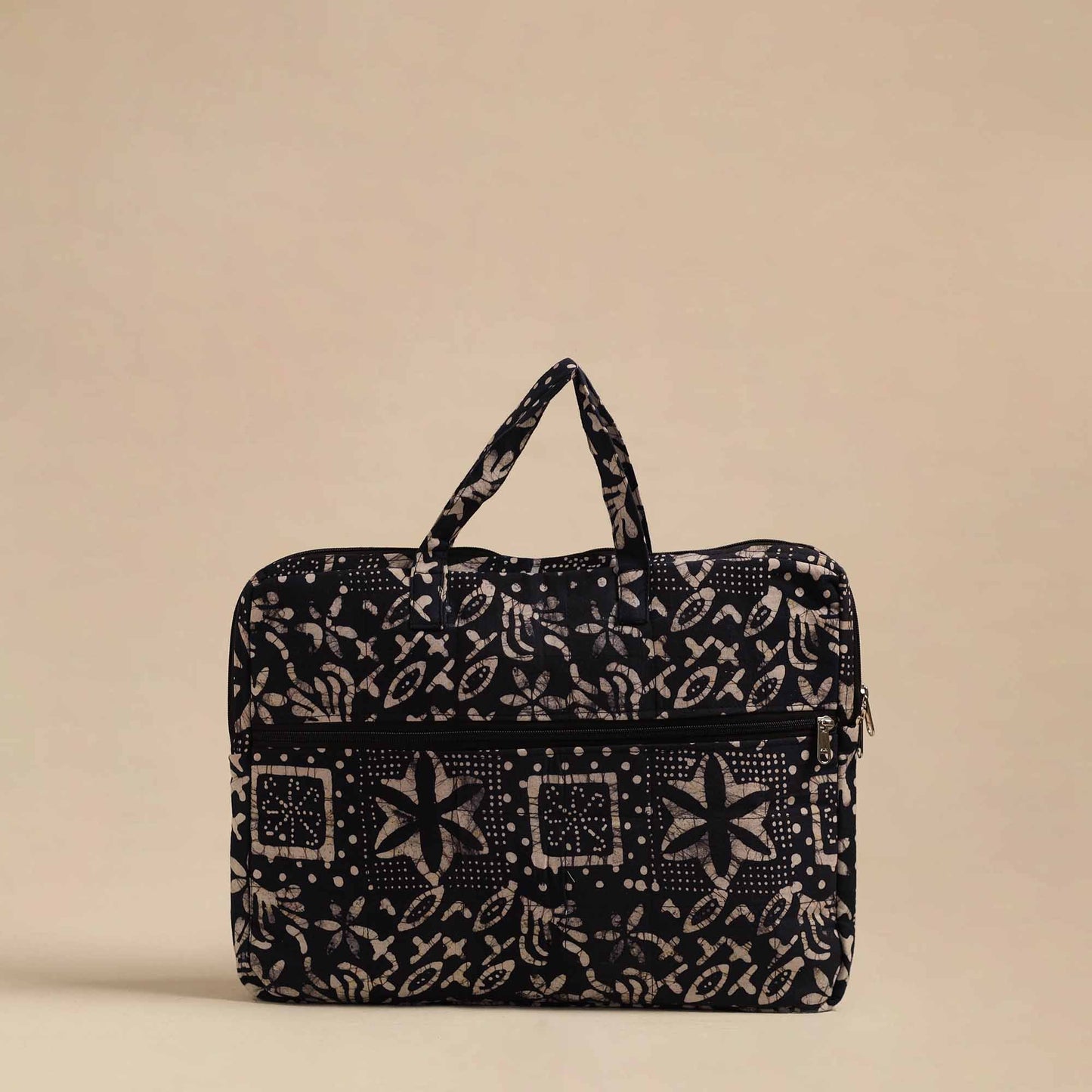  Blue Handmade Quilted Cotton Laptop Bag