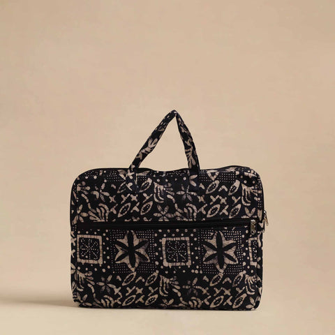  Blue Handmade Quilted Cotton Laptop Bag