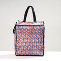 Blue Handmade Sanganeri Block Printed Cotton Shopping Bag