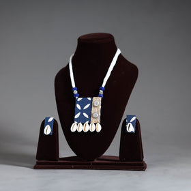 Handmade Shell Jute Fabart Necklace Set 33