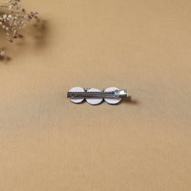 Handmade thread mirror work hair clip 05 - handcrafted