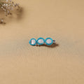 Handmade thread mirror work hair clip 05 - handcrafted