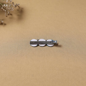 Handmade thread mirror work hair clip 10 - handcrafted