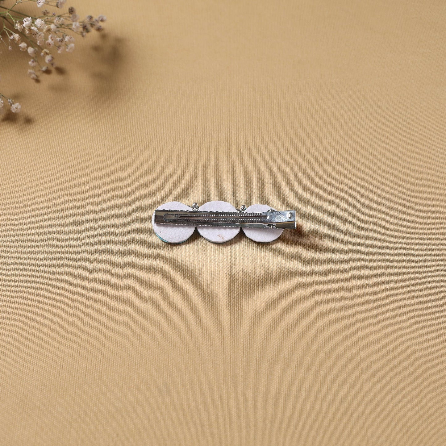 Handmade thread mirror work hair clip 15 - handcrafted