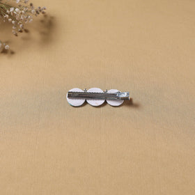 Handmade thread mirror work hair clip 15 - handcrafted