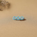 Handmade thread mirror work hair clip 15 - handcrafted