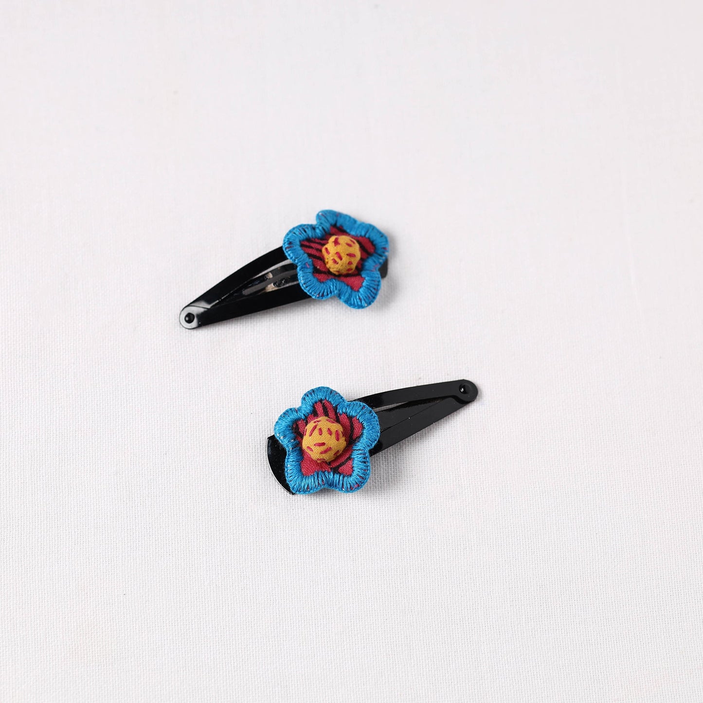  Handmade Thread Work Tik-Tak Hair Clips (Set of 2) 