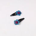  Handmade Thread Work Tik-Tak Hair Clips (Set of 2) 