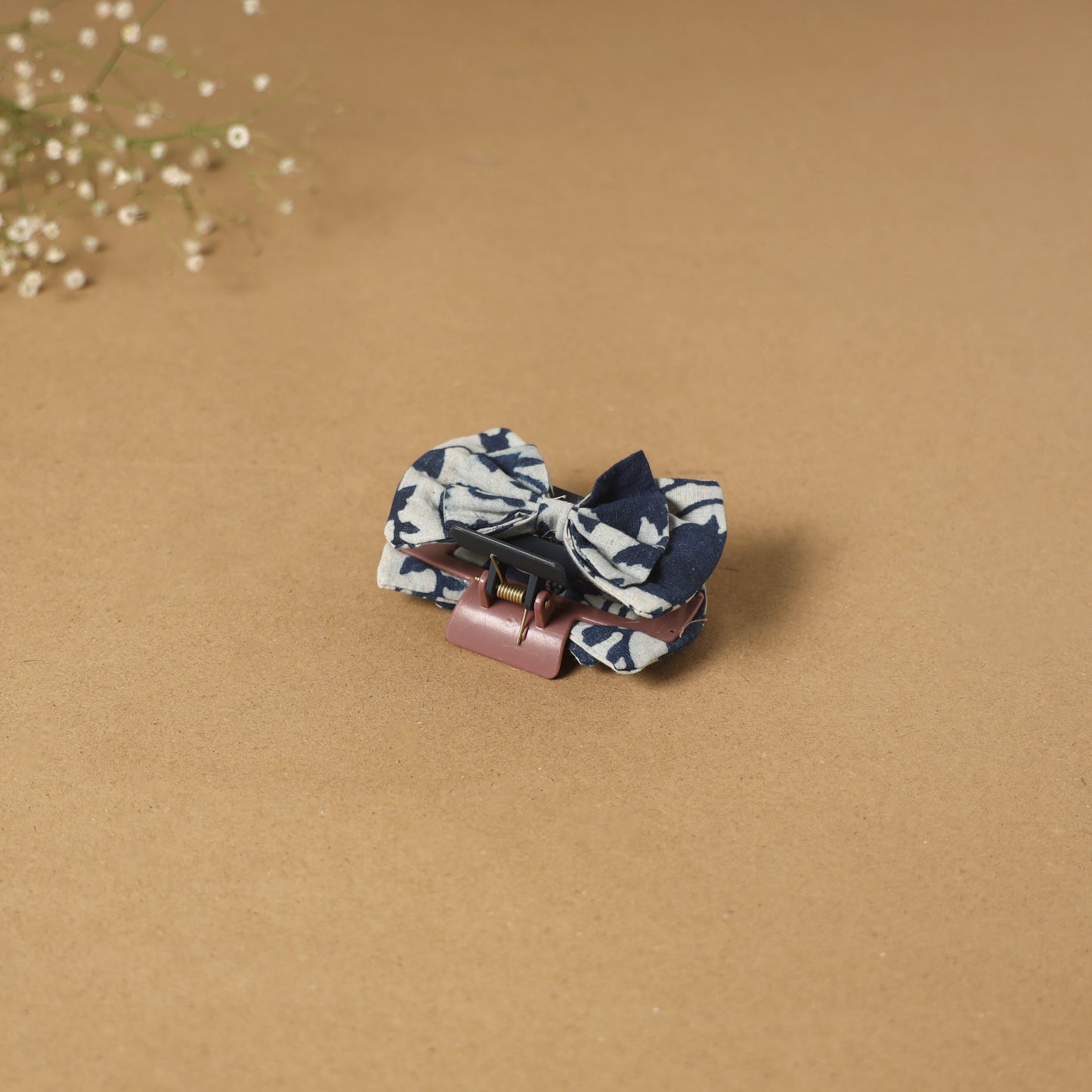 Blue - handmade women’s bow hair claw clip 27 - handcrafted