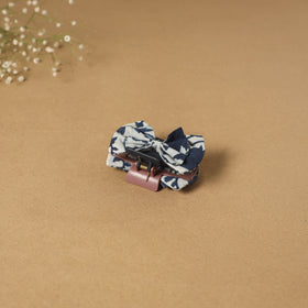Blue - handmade women’s bow hair claw clip 27 - handcrafted