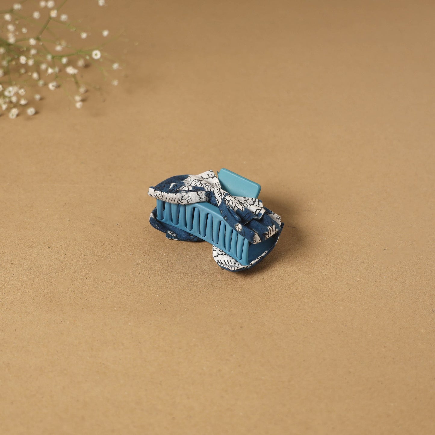 Blue - handmade women’s bow hair claw clip 38 - handcrafted