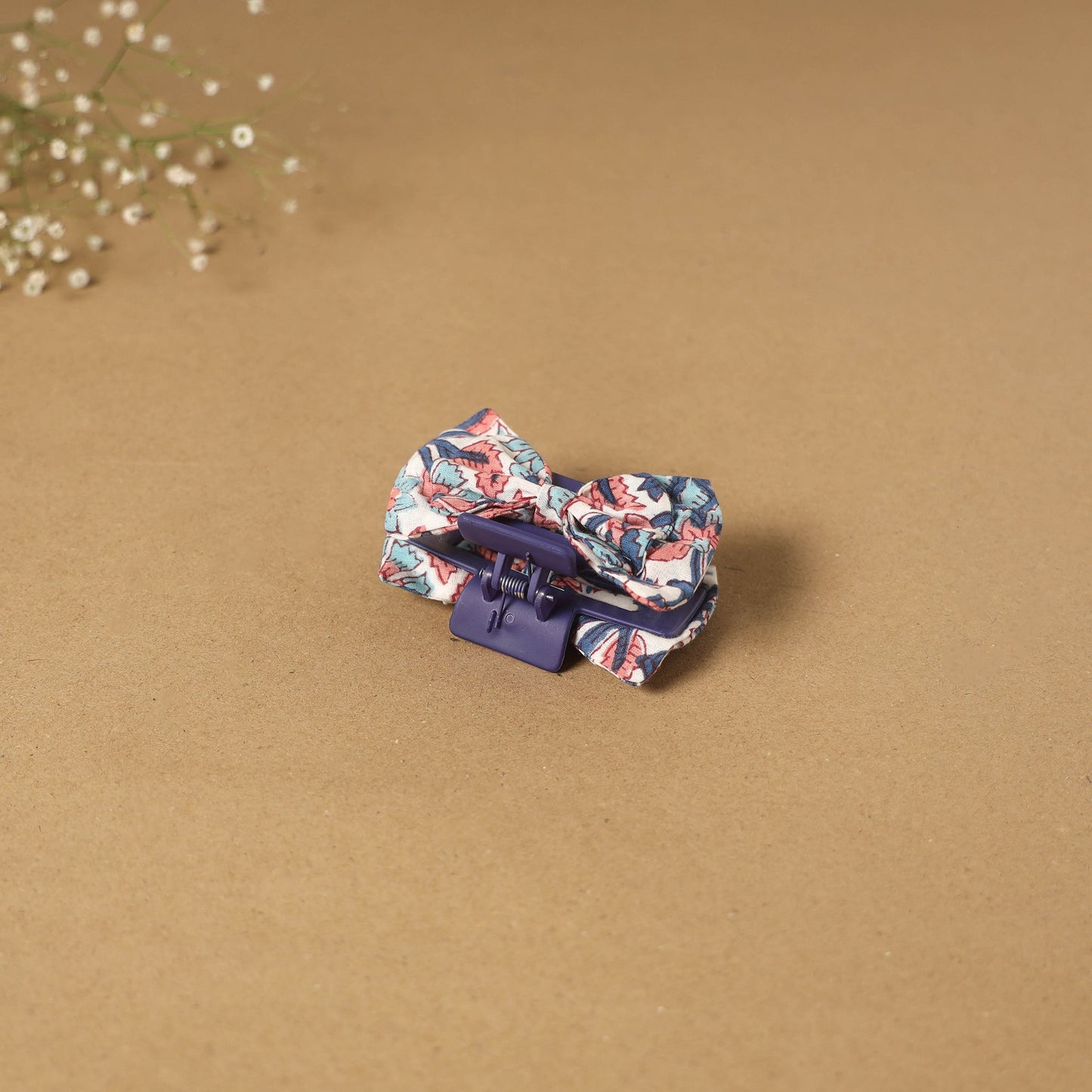 Blue - handmade women’s bow hair claw clip 42 - handcrafted