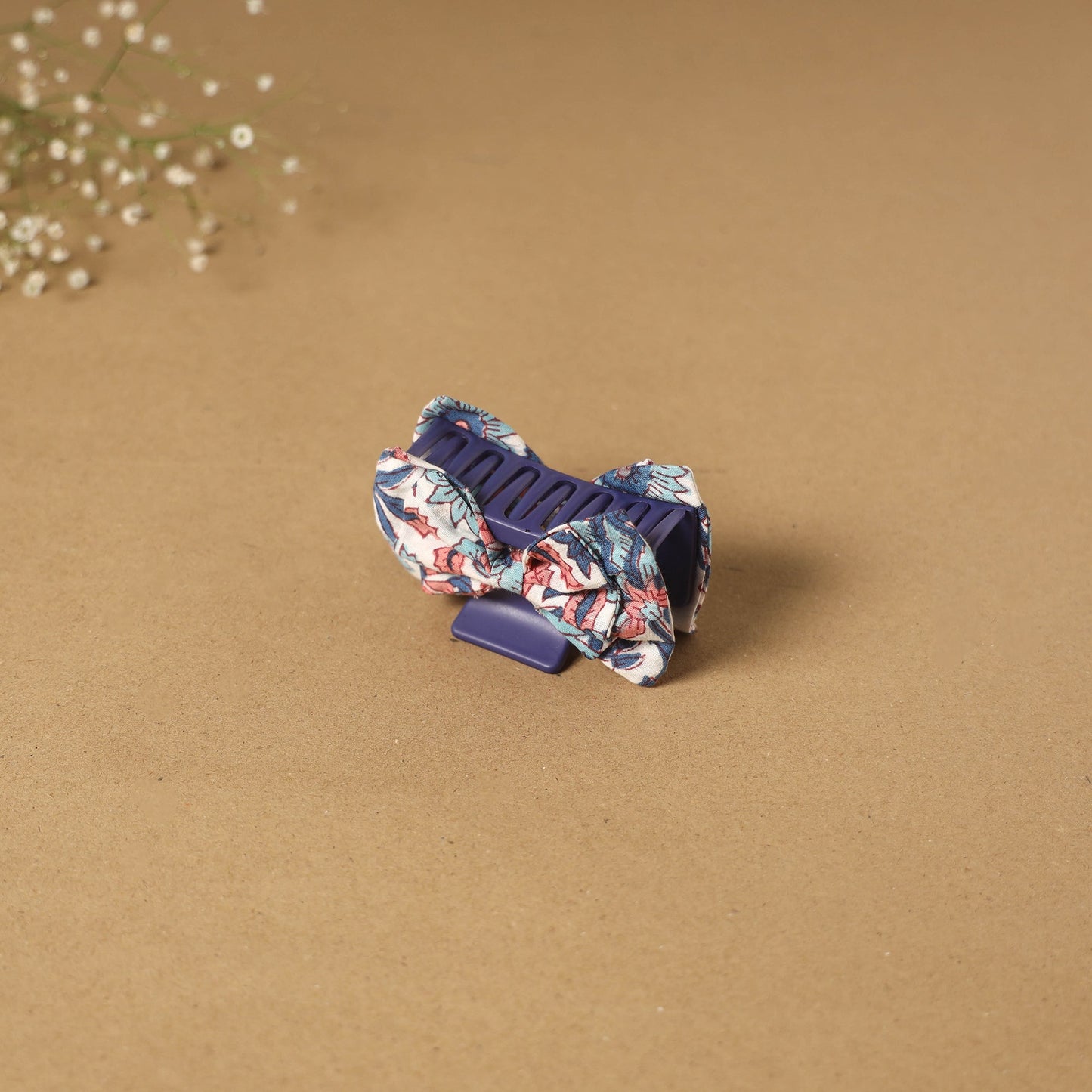 Blue - handmade women’s bow hair claw clip 42 - handcrafted