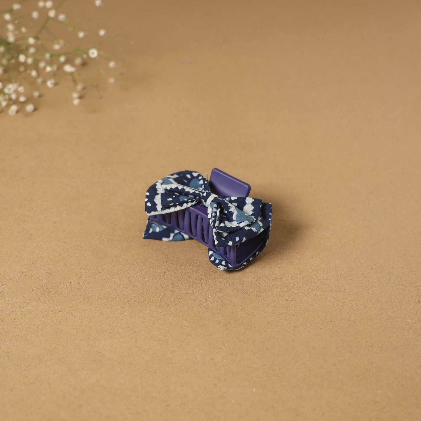 Blue - handmade women’s bow hair claw clip 44 - handcrafted