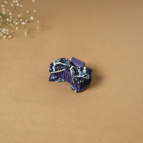 Blue - handmade women’s bow hair claw clip 44 - handcrafted
