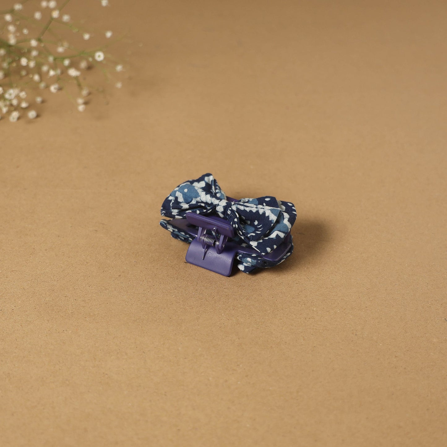 Blue - handmade women’s bow hair claw clip 44 - handcrafted