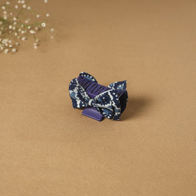 Blue - handmade women’s bow hair claw clip 44 - handcrafted