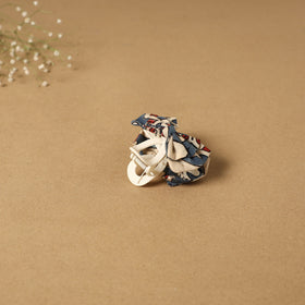 Blue - handmade women’s bow hair claw clip 62 - handcrafted