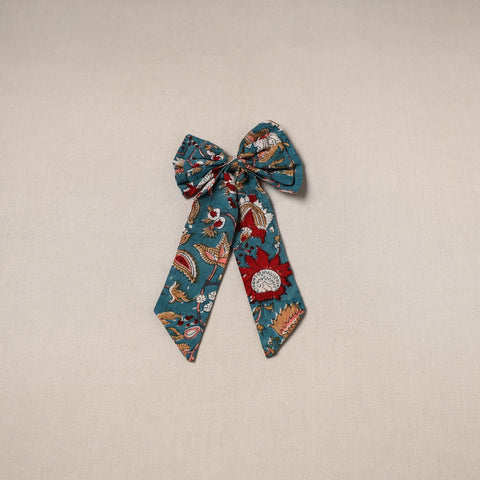 Blue - handmade women’s bow hair clip 102 - handcrafted