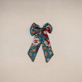 Blue - handmade women’s bow hair clip 102 - handcrafted