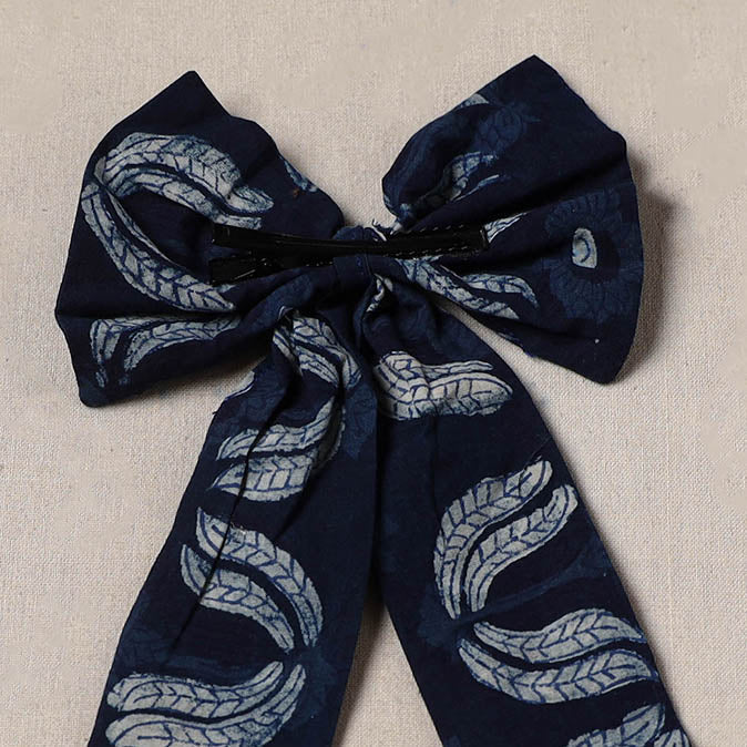 Blue - handmade women’s bow hair clip 109 - handcrafted