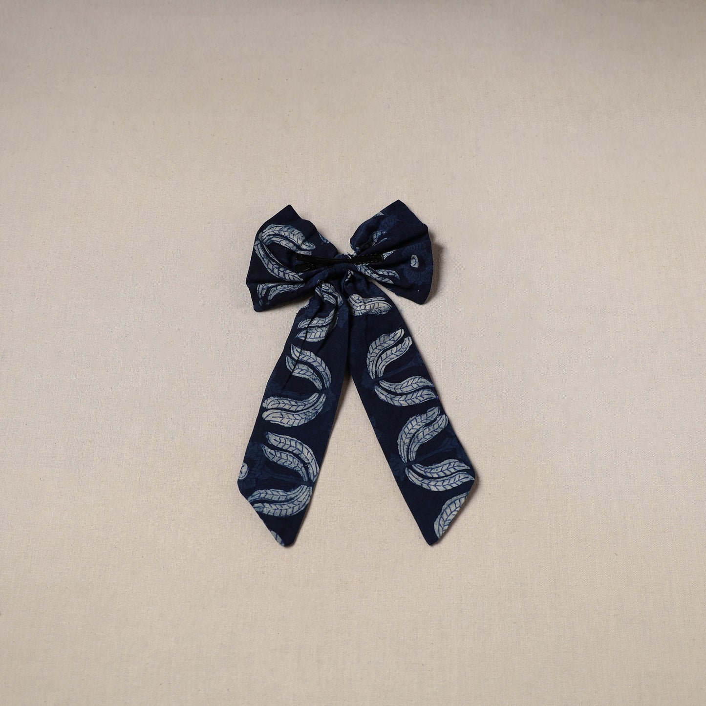 Blue - handmade women’s bow hair clip 109 - handcrafted