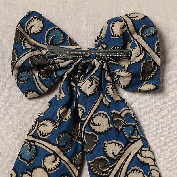 Blue - handmade women’s bow hair clip 119 - handcrafted