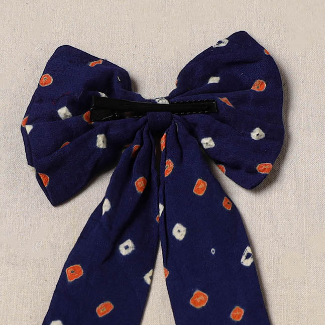 Blue - handmade women’s bow hair clip 73 - handcrafted