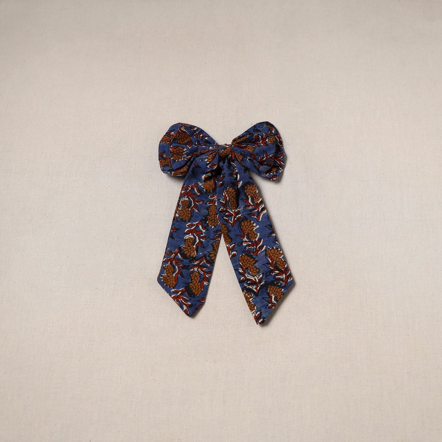 Blue - handmade women’s bow hair clip 95 - handcrafted