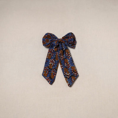 Blue - handmade women’s bow hair clip 95 - handcrafted