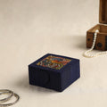 Blue Kalamkari Ghicha Silk Handpainted Natural Dyed Bangle Box