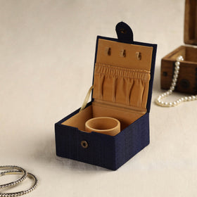 Blue Kalamkari Ghicha Silk Handpainted Natural Dyed Bangle Box