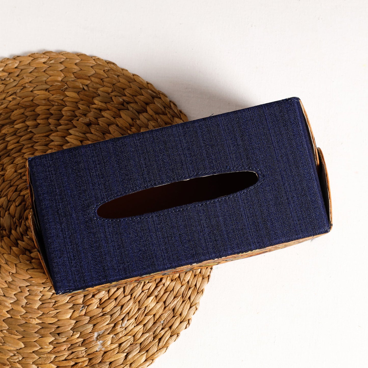  Handpainted Kalamkari Natural Dyed Cotton Tissue Box 