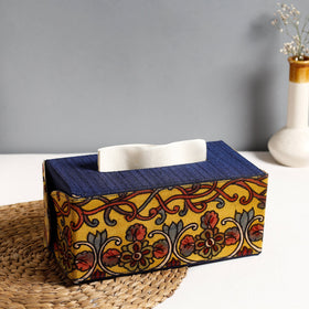  Handpainted Kalamkari Natural Dyed Cotton Tissue Box 