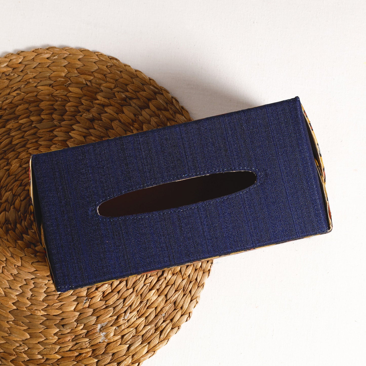  Handpainted Kalamkari Natural Dyed Cotton Tissue Box 