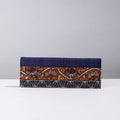 Blue Handpainted Kalamkari Natural Dyed Ghicha Silk Clutch
