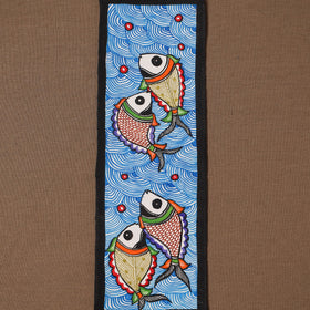 Handpainted madhubani painting by hira devi (11 x 3 in) 56
