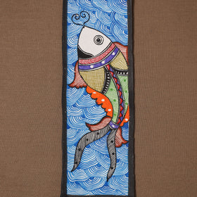 Handpainted madhubani painting by hira devi (11 x 3 in) 57