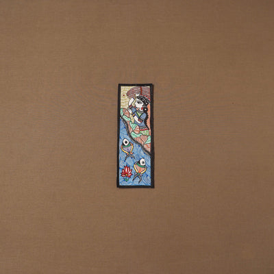 Handpainted madhubani painting by hira devi (11 x 3 in) 80