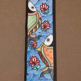 Handpainted madhubani painting by hira devi (11 x 3 in) 86