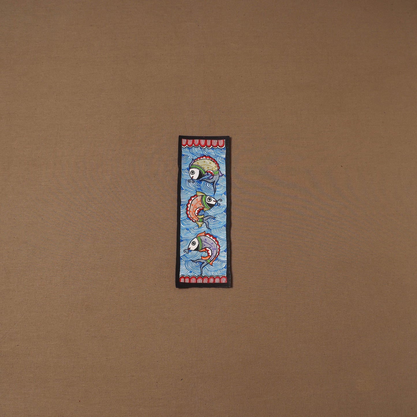 Handpainted madhubani painting by hira devi (11 x 3 in) 87