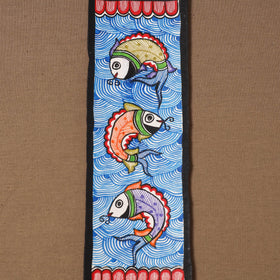 Handpainted madhubani painting by hira devi (11 x 3 in) 87